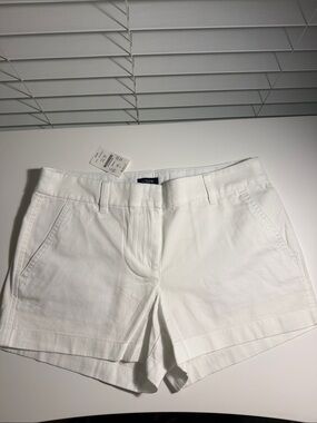 J. Crew Women's White Cotton Bermuda Shorts